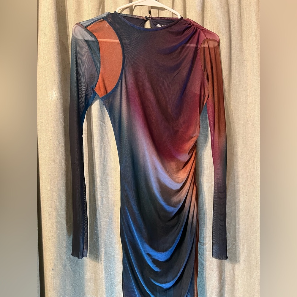 Zara Multicolor Long Sleeve Women's Blouse